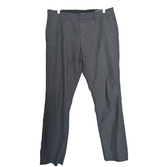 Bonobos Pants Mens 35x32 Grey Tuesday Slim Fit Flat Front Twill Preppy E10 - Picture 1 of 8